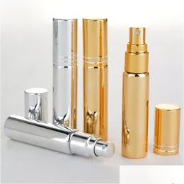 Förpackningsflaskor 10 ml per anodiserat UV -glasrör Atomizer Spray Bottle Mini Refillable Tomt Case Cosmetic Container DBC Drop Deliver Dhioq