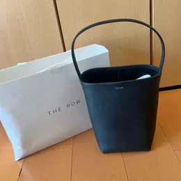 The Row Park Luxury Clutch Tote Bag حقيبة حقيقية من جلد الكتف من الجلد سلة 3sizes مصمم أكياس Bucke Fashion Womens Mens Pochette Weekender Labags Bags
