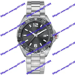 Highquality men's watch automatic watch WAZ2011 BA0842 43mm gray dial red pointer stainless steel strap sapphire glass fashio285J