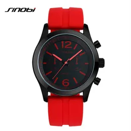 Relógios de pulso femininos esportivos SINOBI Casula Geneva Quartz Watch Soft Silicone Strap Fashion Color Cheap Affordable Reloj Mujer295S