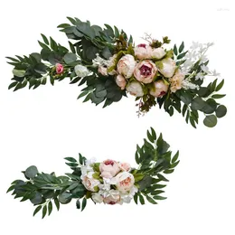 Flores decorativas rústicas arco de casamento conjunto de flores de luxo de longa duração para decorações de lintel ótima alternativa para caro