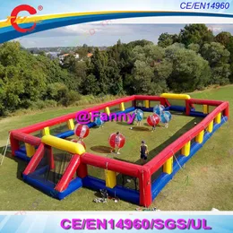 Novelty Games Free air commercial giant inflatable football soccer field arena bumper court sport game for sale 230713