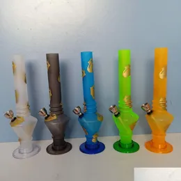 Курительные трубы мода Colorf Sile Mini Bong Water Pipe Складное кальян резиновый масло VT0153 Доставка Достав