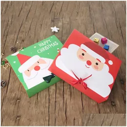 Gift Wrap Christmas Paper Box Cartoon Santa Claus Packaging Boxes Party Favor Bag Kid Candy Xmas Supplies Dbc Drop Delivery Home Gar Dhtav