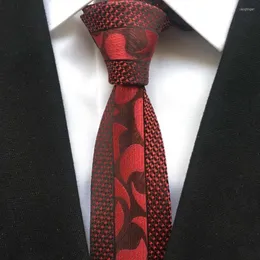 Papillon da uomo di design unico pannello cravatta collo rosso floreale paisley cravatta per uomo