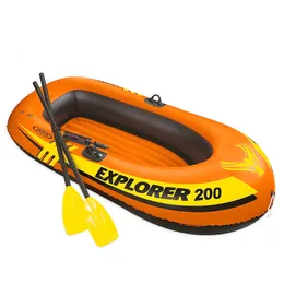 Beach accessories Explorer 200 2 Person Inflatable Boat Set 58331 with French Oars and Mini Air Pump 230713