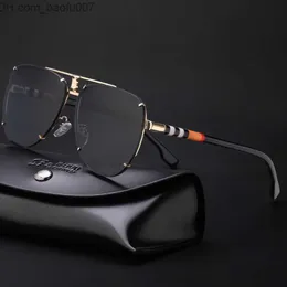 Sonnenbrille Neu eingetroffene Herren-Luxus-Retro-Luftfahrt-Sonnenbrille Damen-Markendesign Dual-Beam-Sonnenbrille für kaltes Fahren Oculos Z230726