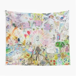 Tapestries 333 Bladee Album Cover Tapestry Home Hanging Decoration Yoga Printed Art Bedspread Beautiful Towel Colored Wall Decor Room 230713