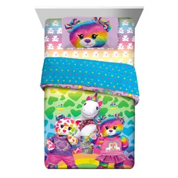 Build-A-Bear Workshop Kinder-Einzelbett in einer Tasche, Bettdecke und Laken, mehrfarbig