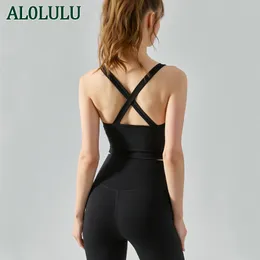 Al0lulu Yoga Sports Loondwear в стиле Bra Bra Cross Yoga Top Fitness Clothing