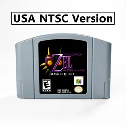 Hårddiskar Majoras mask eller Majoras Mask Masked Quest 64 -bitspel Cartridge USA -version NTSC -format för N64 230713