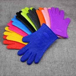 Wärme Backen Isolierte Handschuhe Mikrowelle Rutschfeste Handschuh Hitzebeständige Silikon Backen Kochen BBQ Küche Zubehör YSJ148