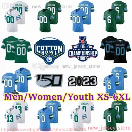 2023 Custom S-6XL NCAA Tulane Green Wave Football Jersey 52 성실한 Haynesworth 6 Lawrence Keys III 2 Dorian Williams 0 Patrick Jenkins 48 Keith Cooper 남자 여성 청소년