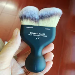 IT Makeup Brush Heavenly Luxe Hello Cheekbones Contour Brush #19 - Portable Unique Shape Powder Cream Sculpting Cosmetics Brush