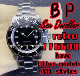 BP 116600 Sea Dweller Vintage Luxury Men's Watch 904Lステンレス鋼、3135機械式運動。 40mmダイビングビジネススイミング