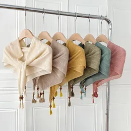 Bufandas Chal de lujo Bufanda de algodón para mujer Envolturas Pañuelo Diadema Bandana Foulard Hijab Estolas de playa para mujer Echarpe