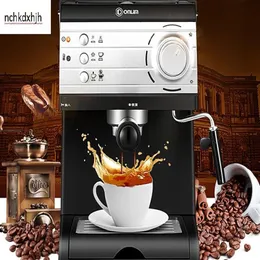 Donlim doméstico máquina de café expresso semi-automática iltian bomba de alta pressão stream cafeteira 20bar 1 5L espuma de leite 110-220-2198I