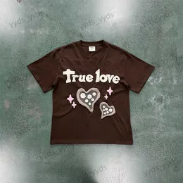 T-shirty męskie T-shirt Planety Para True Love Oryginalny projekt serca ukryty w ciemnych kobietach haftowych topy zakupowe T230714