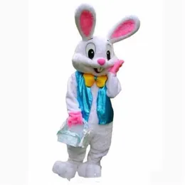 2018 Factory Direct Professional Easter Bunny Mascot Costume Bugs Rabbit Hare Adult Fant Dress Suit2917