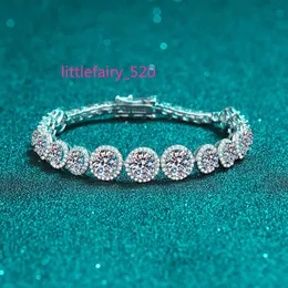 Naszyjniki wiszące laboratorium stworzone diamentowa bransoletka tenisowa s925 srebrna d vvs1 Prezenty biżuterii dla kobiet dziewczęta 10cttw Bracelet łańcucha Missanite