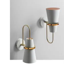 Wall Lamp Modern Nordic Macaron LED Horn Light Fixtures Creative Sconce For Bedside Living Room Home Indoor Decor Lighting