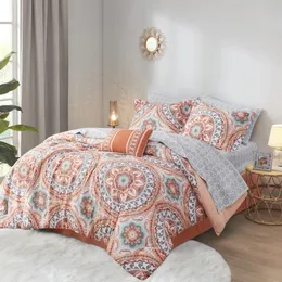 Hem Essence Nepal Bed in a Bag Comporter Bedding Set, Orange, Queen