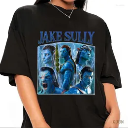 Camisetas masculinas Jake Sully Camiseta vintage unissex com estampa dos anos 90 para mulheres, camisetas masculinas de manga curta, tops de algodão para o verão, moda streetwear