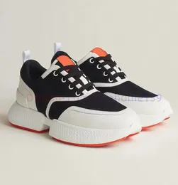 سلسلة Giga الفاخرة Oran Horseshoe الأحذية غير الرسمية Panda Fashion Men Women Calfskin Sneakers Platfor