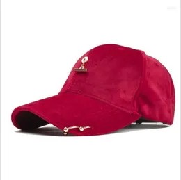 Ball Caps 2023 Ring Baseball Cap Women Men's Fashion Brand Street Hip Hop Регулируемые замшевые шляпы для девочки Snapback