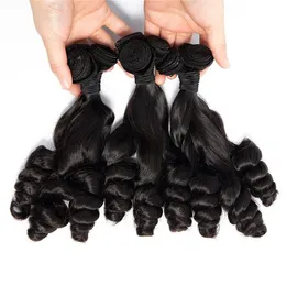 (Oferta de 3 pacotes) 11A Luxo Virgem Cabelo Seda Não Processado Extensões de Cabelo Humano Peruano Indiano Malaio Cambojano Brasileiro Fumi Cachos de Cabelo Encaracolado