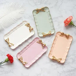 Plates Serving Trays Decorative Platter For Party Rectangle Resin Organizer Tray Jewelry Perfumes Elegant