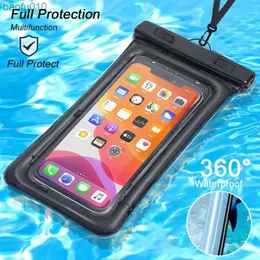Floating Airbag Waterproof Swim Bag Phone Case för iPhone 14 13 12 Pro Max Samsung S23 S22 Ultra Xiaomi Huawei Cover Accessories L230619