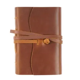 Notepads Handmade Leather Journal 100X155mm Bound Daily Writing Notebook Journals To Write In For Travel Diary 230713