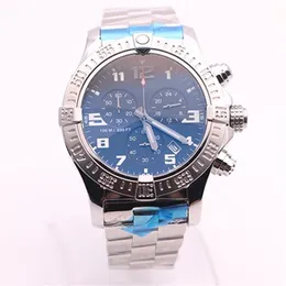 Top Store Jason007 Watches Men Black Dial SS Watch Avenger Seawolf Chronograph Quartz Battery Sport Mens Dress Wristwatches241J