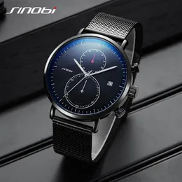 SINOBI NYA MÄNAR Titta på varumärkesklockor för män Ultra Slim Style Wristwatch Japan Movement Watch Man Relogio Masculino245s