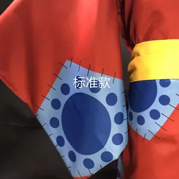 애니메이션 코스프레 몽키 D 루피 와노 컨트리 아크 의상 모자 kimono yukata 복장 맞춤형 할로윈 가발 신발 Y0913340F