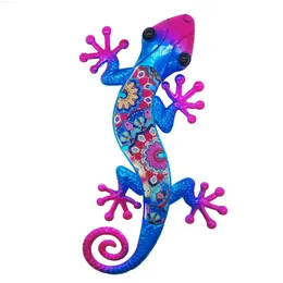 Garden Decorations Home Decoration Garden Wall Art Metal Lizard for Outdoor Indoor Decor Statue Sculpture Patio Yard Bedroom Living Room L230714