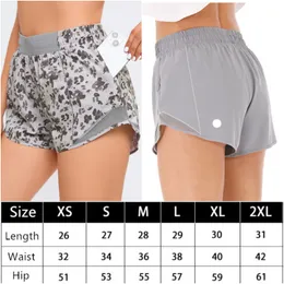 LU LU LEMONS LL Women Yoga Outfit Girls Shorts Running Ladies Casual Short Pants Adult Trainer Sportswear Exercise Fitness Wear Breathable Fast Dry Lined