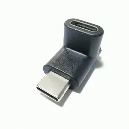 90 graus em ângulo reto para cima para baixo tipo C Typc C macho para fêmea USB 3.1 C 16 pinos adaptador de conector de carregamento de dados