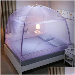 Mosquito Net Round Done For Adts Three-Door Canopy Netting Princess Bed Zipper Students Mesh Tent Vt0149 Drop Delivery Home Garden T Dh8Mh