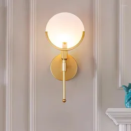 Wandleuchte Nordic Luxus Minimalist Marmor Licht Schlafzimmer Nachttischlampe El Corridor Aisle Balkon Beleuchtungskörper