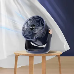 Электрические вентиляторы Вентилятор циркуляции воздуха Бытовой настольный вентилятор с качающейся головой Маленький вентилятор Настольный офисный турбинный конвекционный мини-портативный электровентилятор