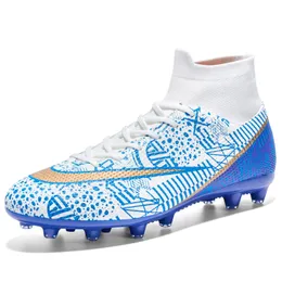 Dress Shoes Soccer Men Football Boots Futsal Cleats Teenager Ankle High Tops Kids Indoor Training Sneakers 230713