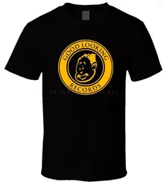 T-shirt da uomo Good Looking Records T-shirt da uomo nera Moda stampa di alta qualità Cotone casual Pelle amichevole e morbida