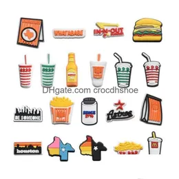 Charms Parti di scarpe Accessori Food Drink Pvc Shoecharms Fibbia Fashion Soft Charm in gomma per zoccoli Scarpe Drop Delivery Otpu2 Gioielli Dhzl3