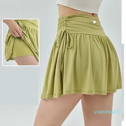 ll Women Sport Yoga Skirts Shorts Workout Color ll Soft Tennis Golf Skirt Anti-exposition Anti-rugas Short Skirt 4 Colors