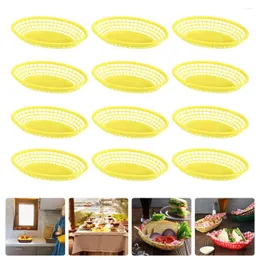 Set di stoviglie 12 pezzi Chip Home Fruit Plate Snack Container Kitchen Supplies Cestini Vassoio creativo