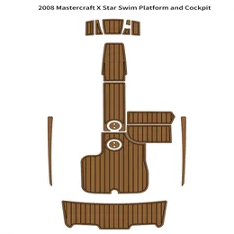 2008 Mastercraft x Star Swim PlatformコックピットパッドボートEVA FOAMチークデッキフロア