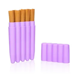 Tabak 5 Joints Halter Kunststoff Doob Tube Stash Jar 121 mm Kräuterbehälter Aufbewahrung Zigarette Rollkegel Papier Pille Pre Roll Preroll Joint