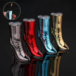 Creative Butane No Gas Inflation Lighter Cool Beautiful Ladies Boots New High-heeled Shoes Red Flame Lighters Women's Smoking Gift BGT2